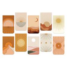 10pcs Magnetic Bookmarks, Abstract Bohemian Sunset Style, Suitable For Students And Book Lovers - Sunset - View 6