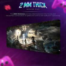 1pc Adventure 33 Gaming Mouse Pad: Anti-Spill, Ultra-Smooth, Gaming & Office Mouse Pad With Non-Slip Base And Stitched Edges, Suitable For Computers, Desktops, Games And Office - View 2