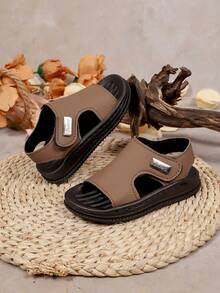 Fashionable Casual Flat Sandals For Toddler, Little Kid, Big Kid, Soft Bottom Baby Shoes - Brown - View 2