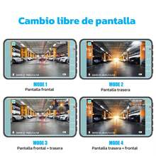Dash Cam Dual para Coche con Cámara Frontal y Trasera 1296P Full HD Cámara para Auto Pantalla 4", Visión Gran Angular 170° - A - Ver 4