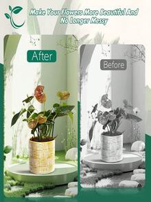 Garden Plant Support Stakes Plastic Semi-Circular Ring Cage Flower Pot Climbing Flower Rack Peony Flower Stand, Green Plastic Plant Cage And Support - Multi-Layer Double-Layer Garden Flower Rack, For Climbing Vines, Christmas Cactus, Pothos - Anti-Leaf Drop Protection, Plastic Orchid And Sunflower Support Rods - Anti-Fall Plant Support, With Green Crab Claw Design, Suitable For Indoor And Outdoor Garden Plant Care, Garden Plant Support - Plant Support - View 6