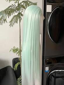 websterwigs 24英寸薄荷绿欧美风13x4蕾丝前假发，女士全头角色扮演道具 - 薄荷綠 - 查看 9
