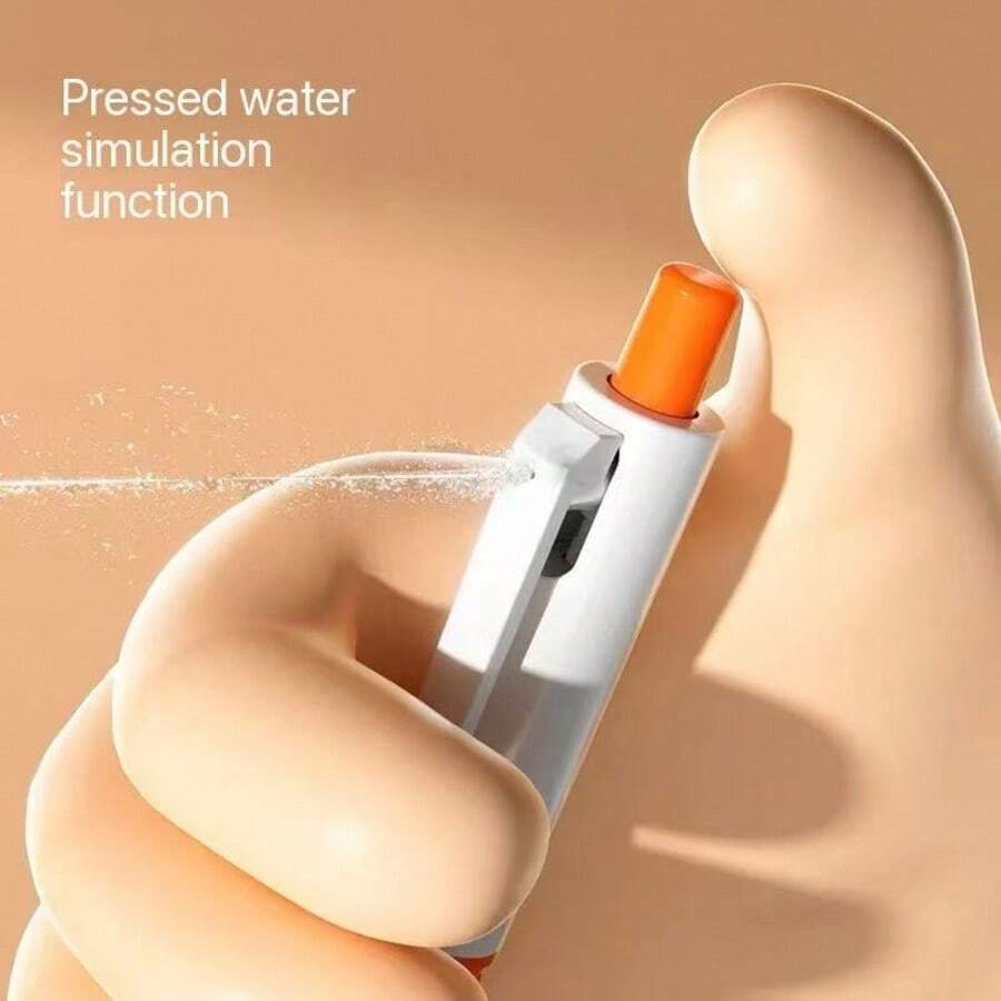 1pc Water Gun Pen, Press To Squirt Water, Ballpoint Pen, Prank Toy, Wholesale Funny Gag Gift, And Fun, Great For Friends - Multicolor - View 1