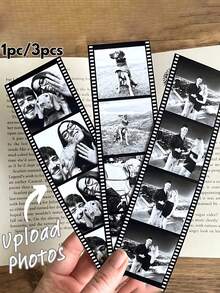 1pc/3pcs/6pcs Customized Photo Strips, Personalized Photo Booth Strips, Movie Strips, Customized Photo Booth Printing, Personalized Photo Booth Printing, Wedding Photo Booth Cards, Photo Booth Strip Frames, Small Gift Preserving Memories, Suitable For Anniversary, Mother's Day, Birthday, Wedding - Multicolor - View 2