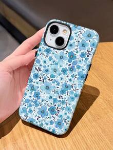 Flower 1pc Romantic Spring Floral Pattern Glossy 2-In-1 Film Hard Phone Case, Compatible With Samsung/ 11/12/13/14/15/16/17 Pro Max - Multicolor - View 2