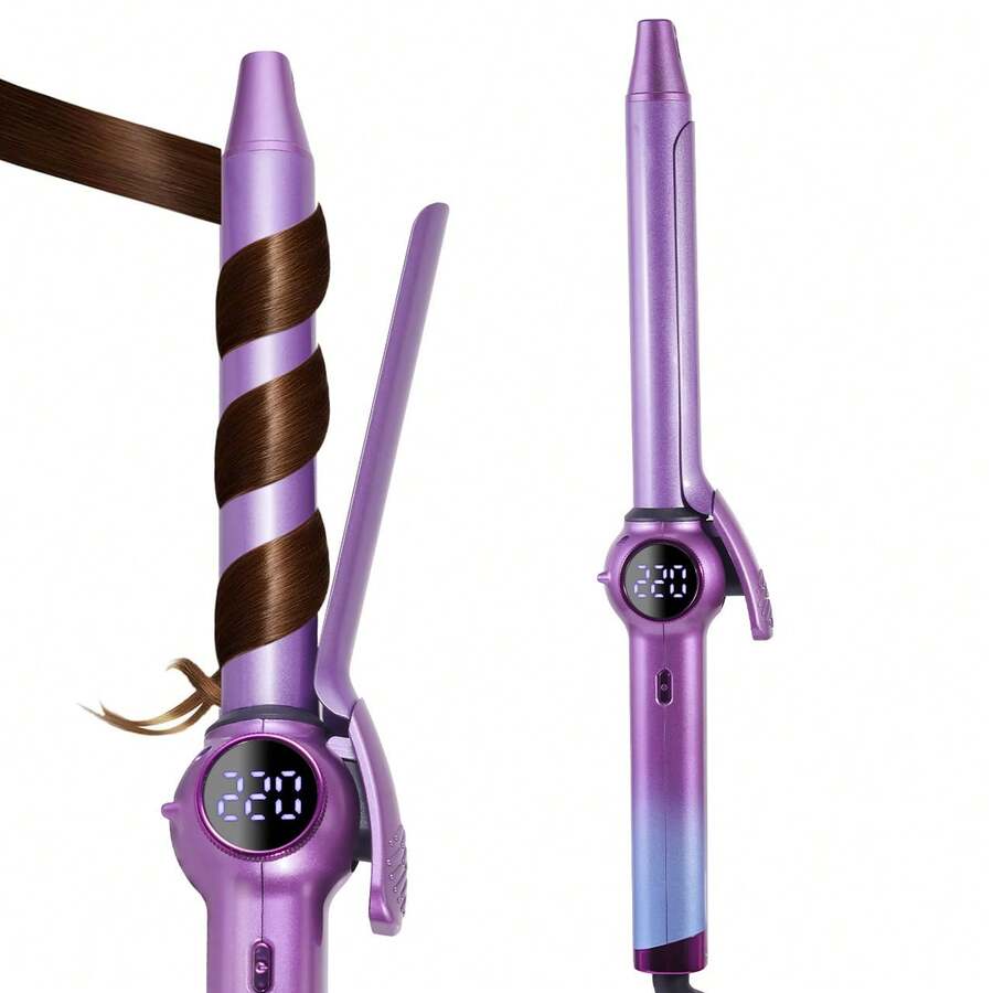 Máy uốn tóc HATTEKER 1 chiếc tiện dụng, máy uốn tóc mái, dụng cụ uốn tóc ion âm dùng tại nhà, không gây hư tổn cho tóc. - Màu tím  Violet - Xem 1