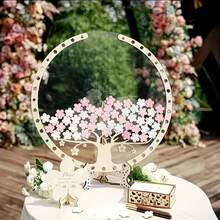 Creative Cherry Blossom Wedding Signature Message Book, Valentine's Day Wedding Blessing Collection Box, Home Holiday Decoration Item, Suitable For Weddings, Birthday Parties, Anniversaries, Housewarming And Themed Parties - A - View 4