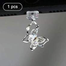 Accesorio de teléfono con colgante de lazo de mariposa, decorado con diamantes y perlas, regalo de primavera - Multicolor - Ver 23