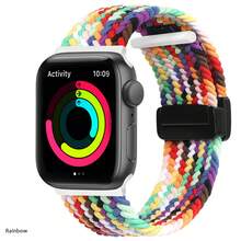 Folding Magnetic Buckle Strap For Apple Watch 11, 10, Series 9, 8, SE, 5, 6, 7 - 46mm, 42mm, 45mm, Ultra 49mm, 44mm, 41mm Braided Bracelet Band - Multicolor - View 17