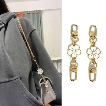 1 pieza Cadena decorativa de hombro extendida de un solo hombro, reemplazo de correa de hombro de cadena de metal, adecuado para bolsos tipo hobo, bolsos de mahjong, bolsos de sobaco, accesorio de cadena extendida, correa de bolso cruzado, accesorio de cadena