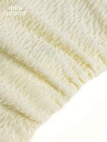 Áo croptop cổ cao, cổ chữ V, không tay, xếp ly, màu mơ, thích hợp cho nữ, mùa xuân hè - Trang phục thanh lịch, thường ngày, hẹn hò và dự tiệc. - Màu be - Xem 10