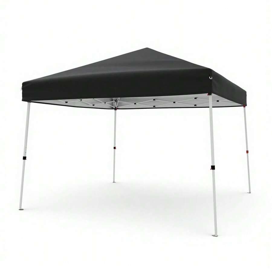Cenador plegable de 3 x 3 m - Montaje instantáneo, patas angulares resistentes - Refugio portátil emergente para jardín, patio, playa y fiestas - Incluye bolsa de transporte y cubierta de 2,4 x 2,4 m - A - Ver 1