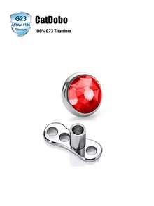 1pc G23 Titanium Ball Zirconia Subdermal Anchor Piercing Jewelry Western Style Personality Body Jewelry Bone Inlay Nose Stud Wedding Supplies - Three-hole Embedded Stud Czech Drill - View 13