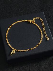 Vòng tay chữ cái mạ vàng 18K đính đá Cubic Zirconia | Món quà hoàn hảo cho bạn gái - Vòng tay chữ cái mang tên Tình yêu - Xem 7