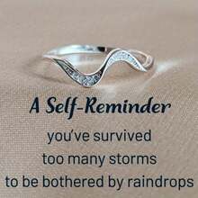 Flowing Wave Stackable Rings, An Ideal Gift For Her On Any Occasion - Silver - View 6