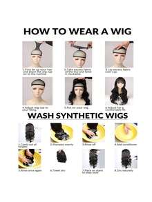 Tóc giả bện đôi màu đen, làm từ sợi tổng hợp, phụ kiện trang phục hóa trang Halloween. - Nhiều màu - Xem 4