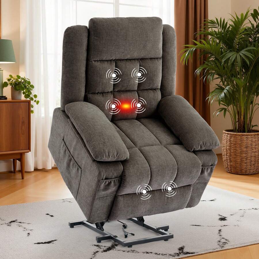 KORSER Power Lift Recliner Chair With Heat And Massage For Elderly, Reclining Chair With Infinite Position, Electric Lift Chair For Living Room - Xem 1