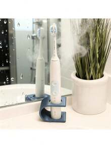 通用电动牙刷架 | 防滑倾斜式收纳底座，带通风孔 | 保持刷头干燥卫生 | 简约现代设计（单/双刷架可选） - 彩色 - 查看 10