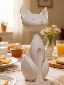 1 Tượng mèo trang trí thanh lịch, tác phẩm điêu khắc nghệ thuật tối giản dành cho các cặp đôi và bạn thân, trang trí bàn làm việc, kệ sách, phòng ngủ và đầu giường, món quà hoàn hảo cho phái nữ, trang trí nhà cửa, trang trí bàn làm việc, thiết kế tinh tế, chế tác thủ công tinh xảo. - 1PC - Xem 2
