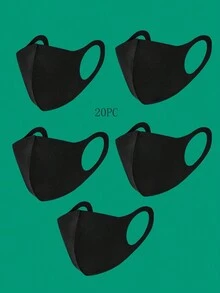 10PCS/20PCS Sadult Men's And Women's Knitted Masks, Ice Cotton Sunscreen, Dust-Proof And Warm Masks, Washable And Anti Haze Masks - Multicolor - View 11