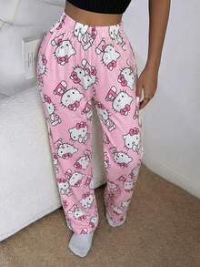 SANRIO 1件Hello Kitty女士轻便休闲舒适裤 - 粉色 - 查看 3