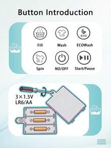 Kids Toy Washing Machine, Pretend Play Toy With Lights And Sounds, Simulating Washing Process, Household Appliance Toy, Role Play Game, Educational Toy For Boys And Girls, Holiday Birthday Gift, Mini Realistic Home Appliance Toy, Baby Toy, Girls Toy, Children's Game, Toddler Toy - Washing Machine - View 4