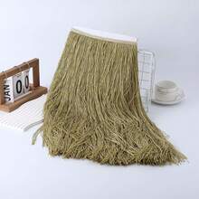 Dây tua rua bằng polyester 2 kích cỡ, thích hợp làm phụ kiện quần áo, trang trí khiêu vũ Latin, váy cưới, trang trí chụp đèn tự làm (Vàng, Bạc, rộng 19,6 inch) - nhiều màu - Xem 4