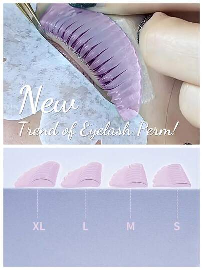 Libeauty 4 Pairs Self-Adhesive Eyelash Lift Pads,Lash Perm Shields For Eyelash Perming, Reused After Washing,Suitable For Salons And DIY,Washable