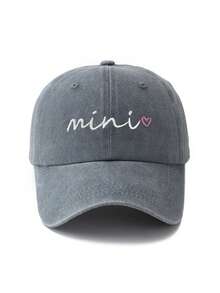 MAKEFGE 1pc Women's Embroidered Fashion "MAMA" Letter Mini Adjustable Size Sun Protection Outdoor Casual Baseball Cap, Suitable For Daily Matching - 1 Piece Of Love - View 10
