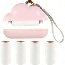 Mini Reusable Lint Roller Travel Size Portable Pet Hair Remover With 150 Replaceable Sticky Sheets (Pink Blue White Black) Keychain Car Key Chain Travel Accessories Bag Charm Purse Charm Keyring - 彩色 - 查看 1