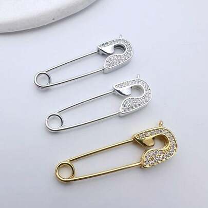 2个/3个雪花形胸针连接扣，DIY珍珠水晶串珠手链，金属装饰别针，适用于鞋子、包包、帽子，男女通用配饰