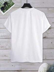 Nuevas camisetas superventas de 20261Pcs Camiseta Casual de Verano para Hombre 100% Algodón Cuello Redondo Manga Corta Estampado Digital 220g Diseño que Rinde Homenaje a un Estilo Artístico Único - Blanco - Ver 5