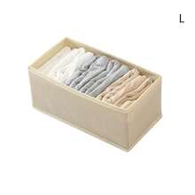 Nuova scatola e organizer in tessuto non tessuto - inodore, pieghevole, salvaspazio, anti-polvere e anti-umidità, adatto per casa e dormitorio, conservazione di indumenti nell'armadio/organizzazione della camera da letto/casa in affitto, organizer per lo stoccaggio, essenziale per i viaggi - Beige - Visualizzare 11