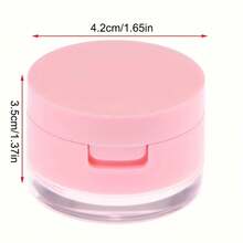 5g Mini Portable Powder Compact With Mirror, Powder Puff, Sifter And Sponge Holder - Compact Powder Container For Loose Powder, Makeup Tools, Travel, Home, Fashionable Round Design - Multicolor - View 9