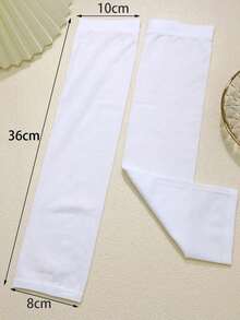 5 paia di maniche parasole per donna in bianco e nero, leggere, traspiranti ed elastiche, adatte per sport all'aperto, viaggi e guida - A - Visualizzare 8