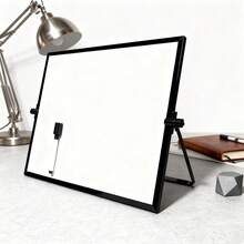 1个随机双面桌面小白板，带旋转支架，办公/教学备忘录书写板 - 畫架式 - 查看 3