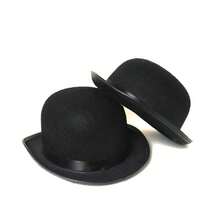 1顶男女通用黑色高顶礼帽，13厘米，爵士帽、林肯帽、魔术师绅士帽，无纺布一体式服装角色扮演 - 黑色 - 查看 7