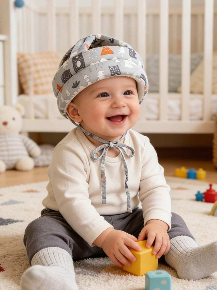 1 chiếc mũ chống ngã cho bé, mũ bảo vệ đầu an toàn khi đi bộ, phù hợp cho bé từ 8-36 tháng tuổi