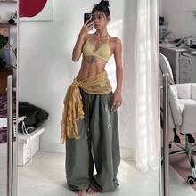 1 Pc Jazz Dance Hip Cover, Hip Scarf, Exotic  Shawl, Scarf, Multi-Functional Belt Accessory, Vintage Niche Waist Chain, Perfect Mother'S Day Gift - 異國咖色長巾 - 查看 3