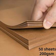 50 Sheets A4 Brown Kraft Paper, Thick Cardboard Cover, Suitable For Painting And Handicrafts - 50pcs - View 9