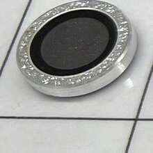 Protector de lente de cámara con diamantes brillantes compatible con Apple Eagle Eye, película protectora de un solo pieza con diamantes brillantes, película de lente de cámara de alta definición, regalo de primavera - Plateado - Ver 24