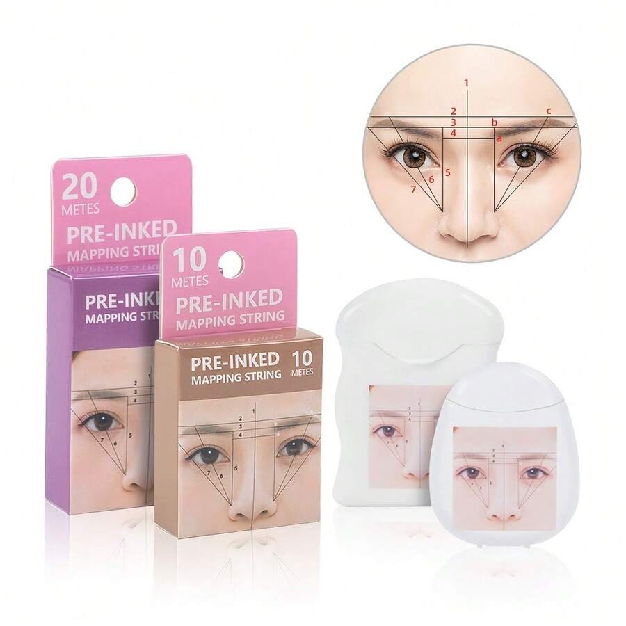 20m/10m Plastic Marking Line Reel, Positioning Marking Line, Wave Box, Marking Line Bottle, Tattoo Marking Line, Drafting Marking Line Ruler - Multicolor - View 1