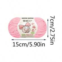 3pcs/Set Chenille Yarn Balls With Random Color Scissors, 100% Polyester DIY Craft Material Kit For Doll, Scarf, Bag Handmade Knitting - Multicolor - View 3