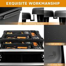 FLYVOLE Tool Box Organizer Tray, Toolbox Desk Drawer Organizer, Tool Box Tray, Toolbox Organization Storage For Rolling Tool Chest (24 PCS) - ColorA - View 5