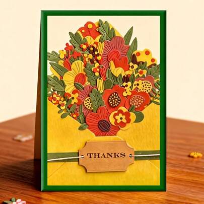 Creative Flower Dies, DIY Scrapbooking Album And Embossing Stencil, Greeting Card Making Tool, Card Paper Cutting Crafts ,Gift Card Making Template Die Cuts.