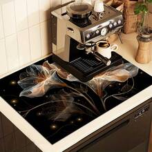 (Bán chạy!!) 1 tấm lót bảo vệ bếp phẳng 2D, chịu nhiệt, chống trượt bằng cao su, phù hợp với bếp từ, bếp kính và là tấm lót đa năng chống trầy xước, lựa chọn tốt nhất cho lò nướng, máy giặt, máy sấy và trang trí nhà bếp. - Nhiều màu - Xem 8