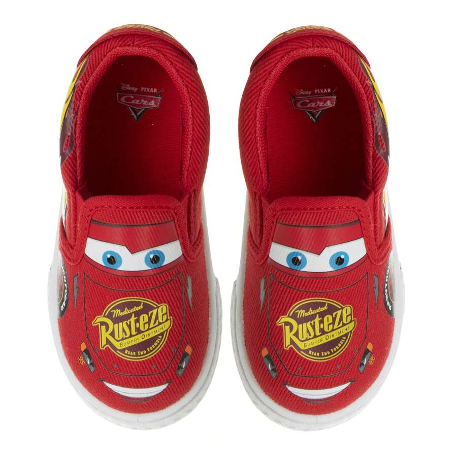 Disney Cars  Boys' Canvas Sneakers Casual And Comfortable Slip On Shoes (Toddler Sizes 5-10/ Little Kid Sizes 11-12)