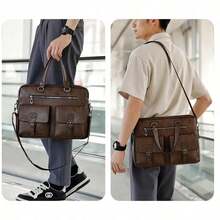 Men Briefcase - Brown - View 8