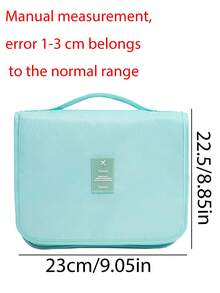 1个加厚防水挂式洗漱包，适合旅行和出差，可拆卸设计，可用作洗漱包、化妆包、沙滩包、度假必备品、学习用品、女性旅行必需品、宿舍浴室用品。 - 查看 11