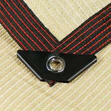 Malla de sombra para jardín con cuerdas de instalación gratuita, malla de protección solar de alta densidad con hebillas de cobre, ideal para patios, terrazas, cenadores, balcones y restaurantes europeos. Ofrece protección solar y UV, y es de calidad comercial y duradera. - Champán - Ver 4